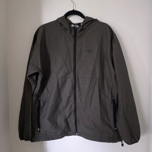 Adidas Men's Green Windbreaker Jacket